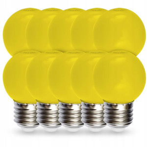 10x Żarówka LED Kulka DO GIRLANDY E27 1W ŻÓŁTA