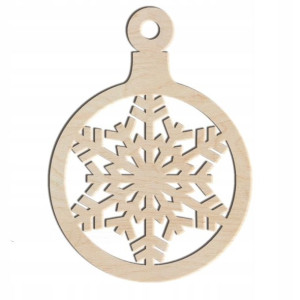 drewniana bombka na choinkę 162 bombka 15cm