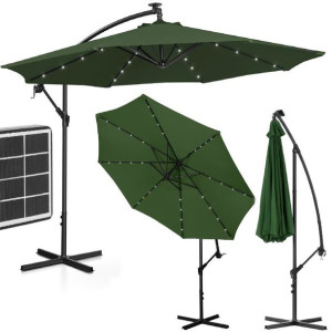 Parasol Ogrodowy Z Korbą 300cm + Oświetlenie Led