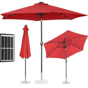 Parasol Ogrodowy Z Korbą 300cm + Oświetlenie Led