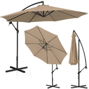 Duży Parasol Ogrodowy Na Wysięgniku Z Korbą 300cm
