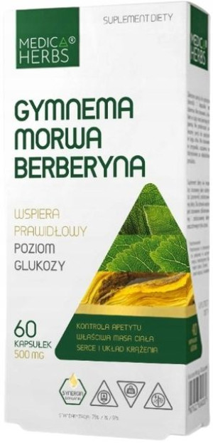 Gymnema Morwa Berberyna ODCHUDZANIE CUKRZYCA 60k.