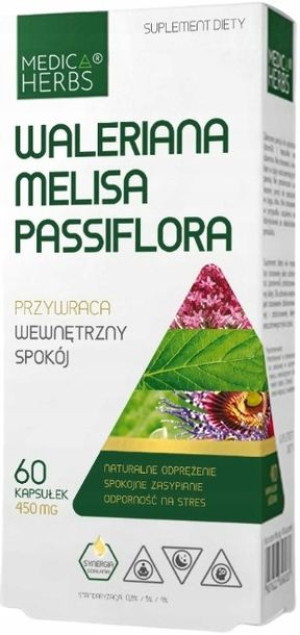 Medica Herbs WALERIANA MELISA Passiflora RELAKS