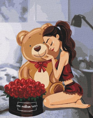 Malowanie po numerach - One million roses 40x50