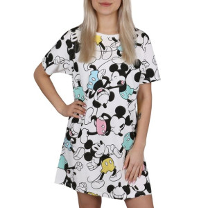 Myszka Mickey Disney Damska koszula nocna, bawełniana koszula nocna XS