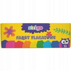Farby plakatowe 12 kolorów STRIGO