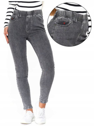 Jeansy Spodnie Skinny z wysokim stanem MORAJ L
