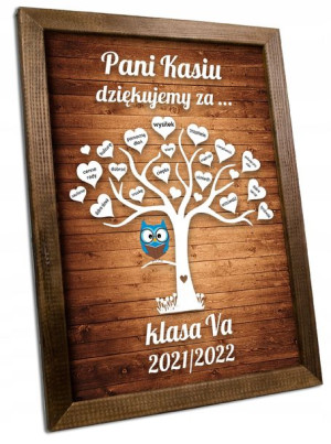Podziękowanie Dzień Nauczyciela Ramka Prezent Zakończenie Roku Szkolnego