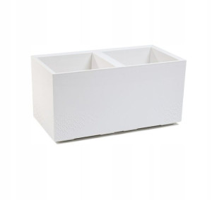 Kwietnik Karo Eco Recycled Beton 800x400 Biały