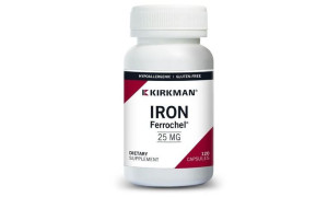 Kirkman Iron 25mg żelazo (Hypoallergenic) 120kapsułek