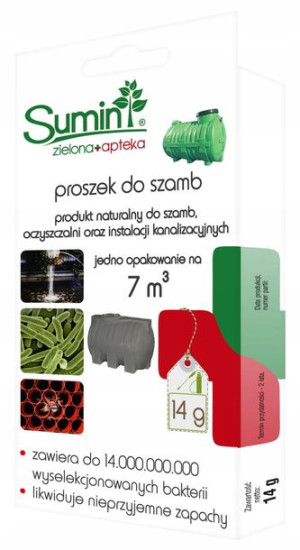 Preparat do szamb oczyszczalni proszek 14 g Sumin