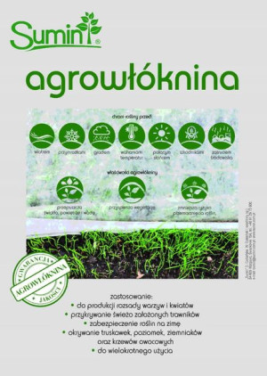 AGROWŁÓKNINA biała 150 cm x 1000 cm 17 g/m² Sumin
