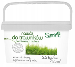 Nawóz granulowany do trawników z mchem 2,5kg Sumin