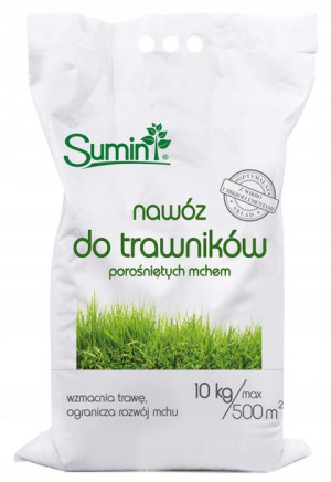 Nawóz granulowany do trawników z mchem 10 kg Sumin
