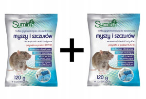 Zestaw: 2 x Trutka Kostka Woskowa 25 ppm na Myszy