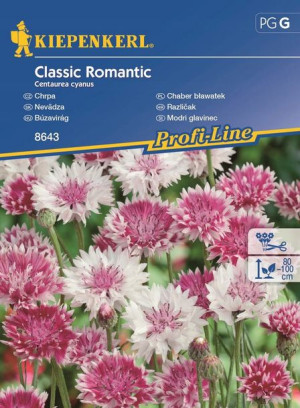 Chaber bławatek 'Classic Romant' - Biało-Różowy -