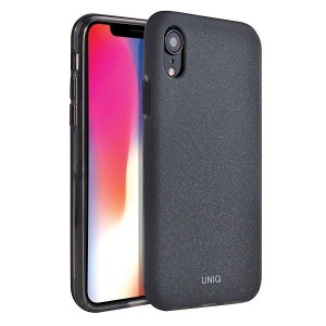 UNIQ etui Lithos iPhone Xr czarny /charcoal black