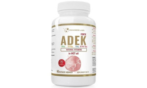 Witamina ADEK Complex A D3 E K2 MK-7 w oleju MCT 60 Kapsułek Progress Labs