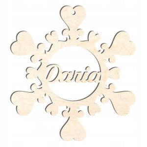 Drewniana bombka świąteczna z imieniem BI022 10cm