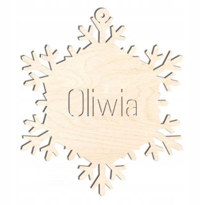 Drewniana bombka świąteczna z imieniem BI026 10cm