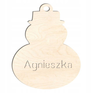 Drewniana bombka świąteczna z imieniem BI047 10cm