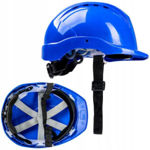 Kask Ochronny Hełm Budowlany Niebieski Regulacja