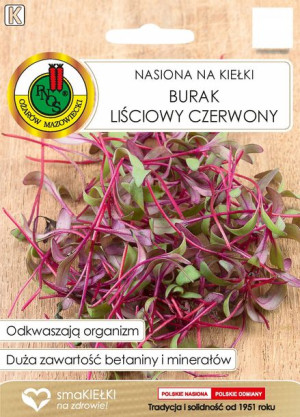 Burak Czerwony Liść Nasiona Na Kiełki Bez Gmo 10g