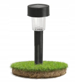 Lampa solarna LED ogrodowa stojąca czarna