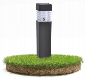 Lampa Solarna Ogrodowa Wbijana Czarna 40cm
