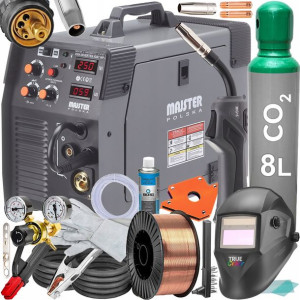 Spawarka Inwertorowa Mig Mag Mma Tig 250a + Zestaw
