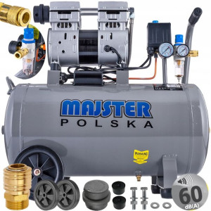 Kompresor Bezolejowy Sprężarka Separator 50l Cichy
