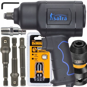 Klucz Pneumatyczny Udar Satra 1/2+ Dewalt+adaptery
