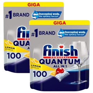 Finish Quantum Tabletki do Zmywarki 2 x 100= 200szt Lemon