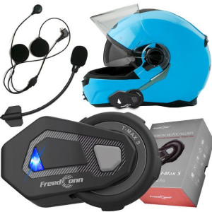 Interkom Bluetooth Intercom Motocyklowy Freedconn T-max S V4 Pro Pl 1 Kask