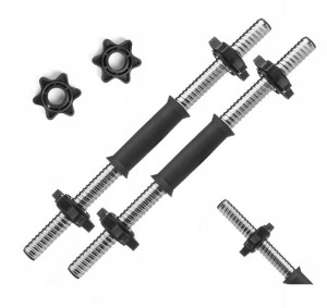 Gryf krótki do hantli 25mm 45cm zestaw 2 sztuki
