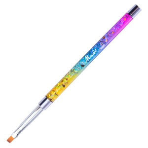 Pędzelek do żelu kwadratowy MollyLac Rainbow 7mm rozmiar 2