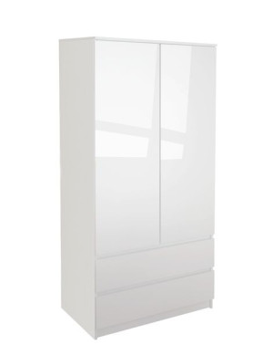 Szafa SaraMeble 90 x 180 x 50 cm biały szuflada