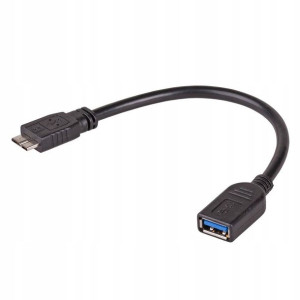 Akyga adapter z kablem USB-A; microUSB 15cm