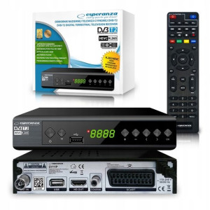 Dekoder tuner TV naziemnej DVB-T2 H.265/HEVC HDMI