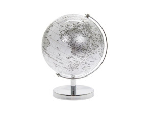 Globus Mały - Globe Silver & White