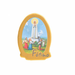 Plakietka złocona samoprzylepna – Matka Boża Fatimska