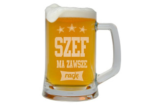 Kufel Do Piwa Dla Szefa Szefowej Z Grawerem Prezent
