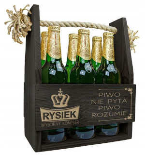 Skrzynka Na Piwo Nosidło Ciemne Dla Chłopaka Prezent Dzień Chłopaka Grawer
