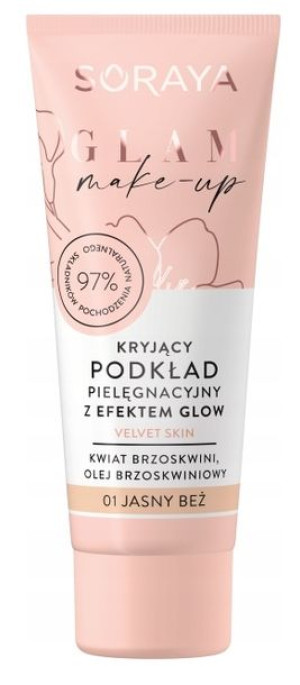SORAYA GLAM MAKE-UP Podkład Kryjący 01 Jasny Beż