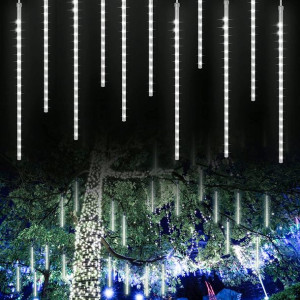 BIAŁE ZIMNE Lampki Meteory SOPLE LED GIRLANDA