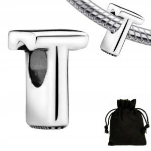 Charms Zawieszka Litera T Literka + Woreczek