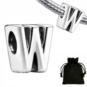 Charms Zawieszka Litera W Literka + Woreczek