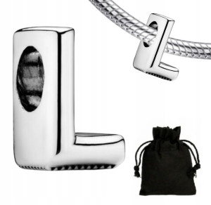 Charms Zawieszka Litera L Literka + Woreczek