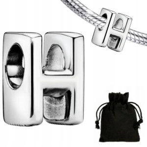 Charms Zawieszka Litera H Literka + Woreczek