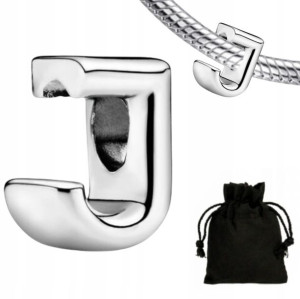 Charms Zawieszka Litera J Literka + Woreczek